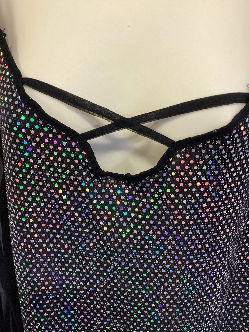 SHEIN Curve Sparkly Dress With Sheer Sleeves - Picture 2 of 5